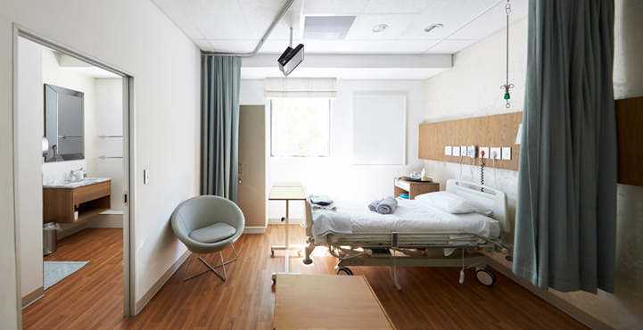 An image of a hospital room